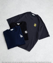 MLB メジャーリーグベースボール 接触冷感UVカットオーバーサイズワンポイントロゴプリント半袖Tシャツ 15530