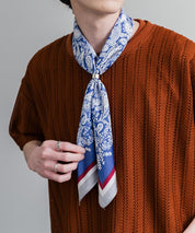 新色追加 スカーフリング付き 大判サイズ総柄スカーフ 12688