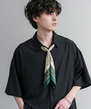 新色追加 スカーフリング付き 大判サイズ総柄スカーフ 12688