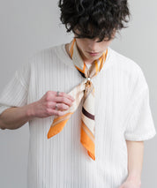 新色追加 スカーフリング付き 大判サイズ総柄スカーフ 12688