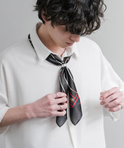 新色追加 スカーフリング付き 大判サイズ総柄スカーフ 12688