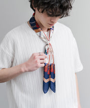 新色追加 スカーフリング付き 大判サイズ総柄スカーフ 12688