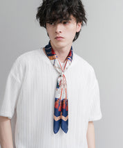 新色追加 スカーフリング付き 大判サイズ総柄スカーフ 12688