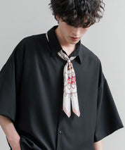 新色追加 スカーフリング付き 大判サイズ総柄スカーフ 12688