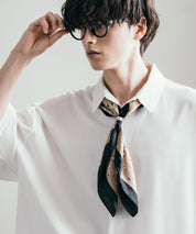 新色追加 スカーフリング付き 大判サイズ総柄スカーフ 12688