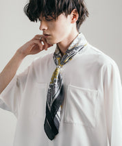 新色追加 スカーフリング付き 大判サイズ総柄スカーフ 12688