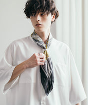 新色追加 スカーフリング付き 大判サイズ総柄スカーフ 12688