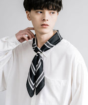 新色追加 スカーフリング付き 大判サイズ総柄スカーフ 12688