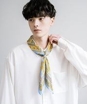 新色追加 スカーフリング付き 大判サイズ総柄スカーフ 12688