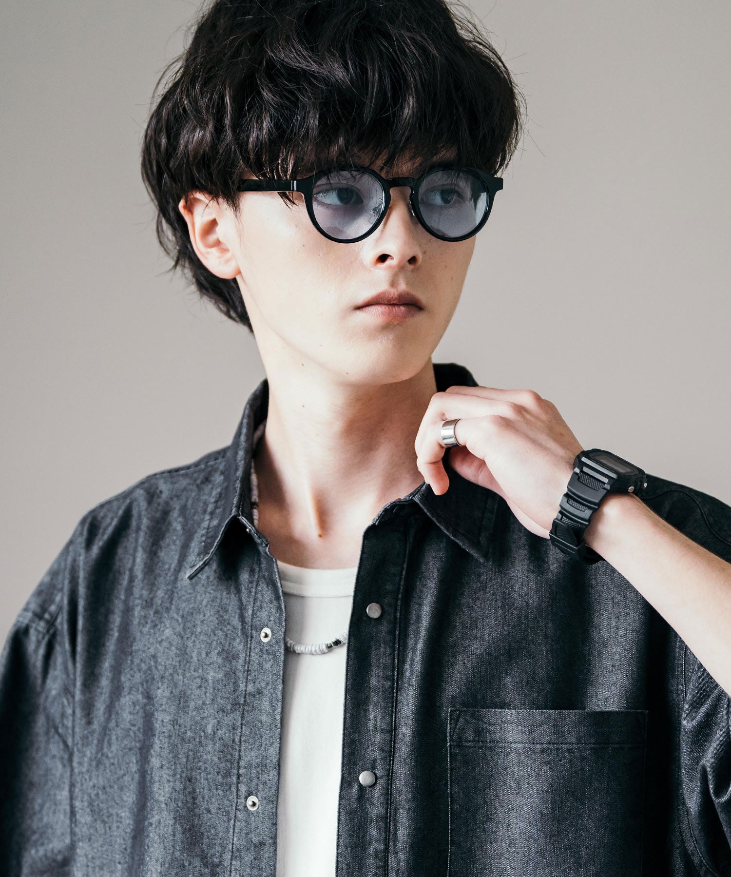 ボストンカラー レンズサングラス 伊達メガネ 12722