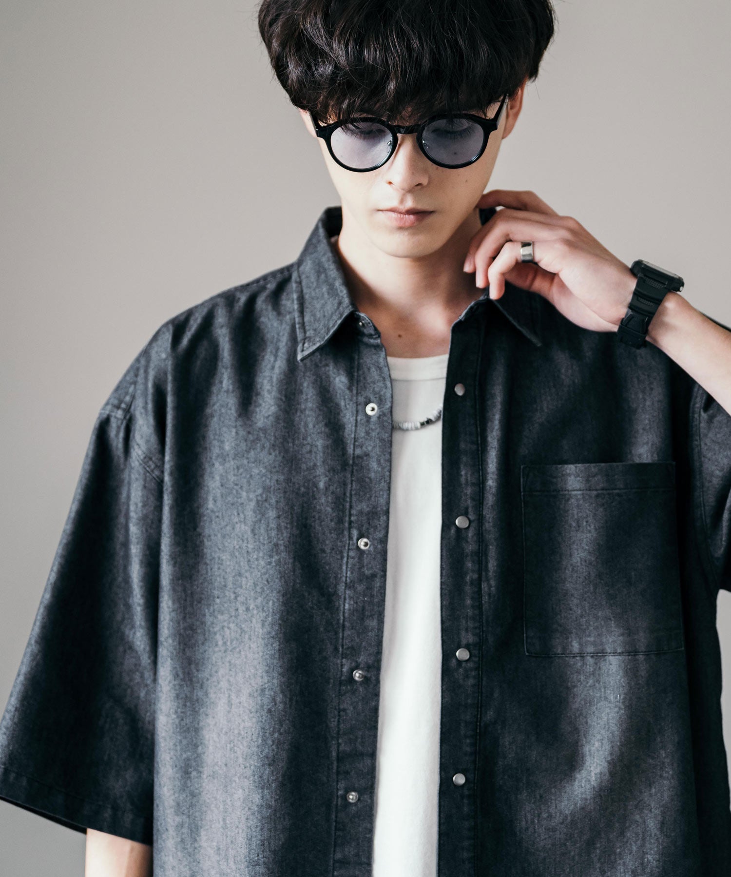 ボストンカラー レンズサングラス 伊達メガネ 12722