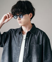 ボストンカラー レンズサングラス 伊達メガネ 12722