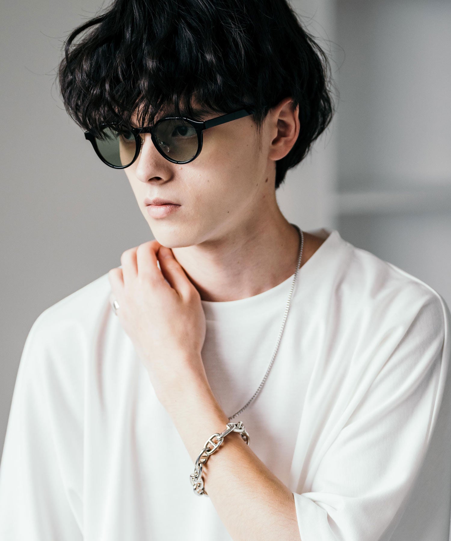 ボストンカラー レンズサングラス 伊達メガネ 12722