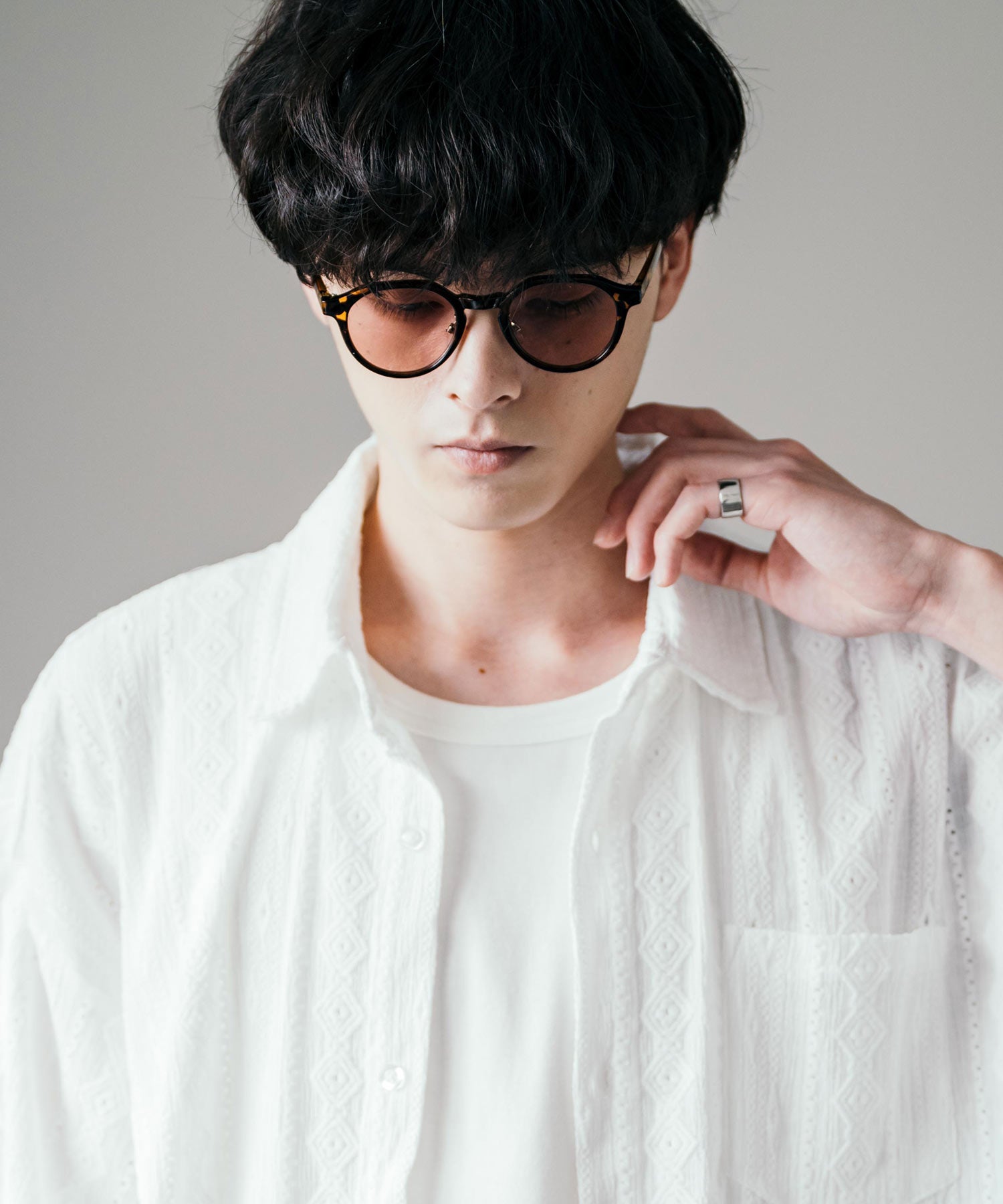 ボストンカラー レンズサングラス 伊達メガネ 12722