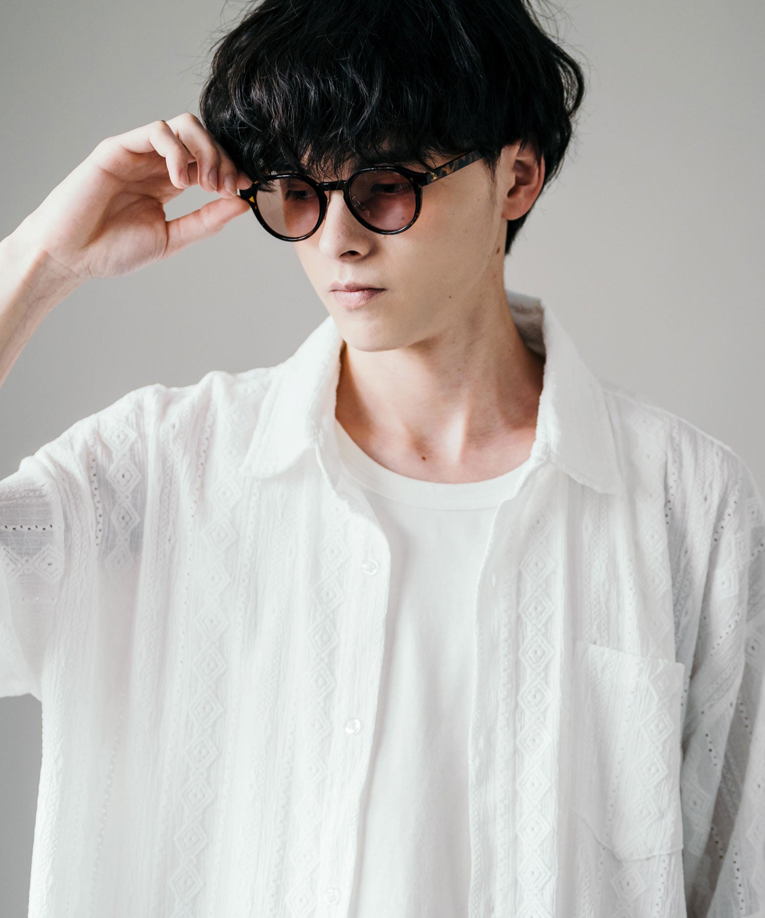 ボストンカラー レンズサングラス 伊達メガネ 12722