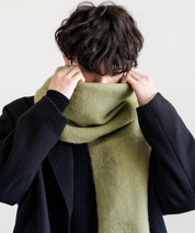新色追加 モヘアタッチ ボリュームフリンジマフラー 無地/チェック	12999