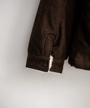 オーバーサイズコーデュロイ裏ボアランチコート/2WAYスタンドネックボアジャケット 15966