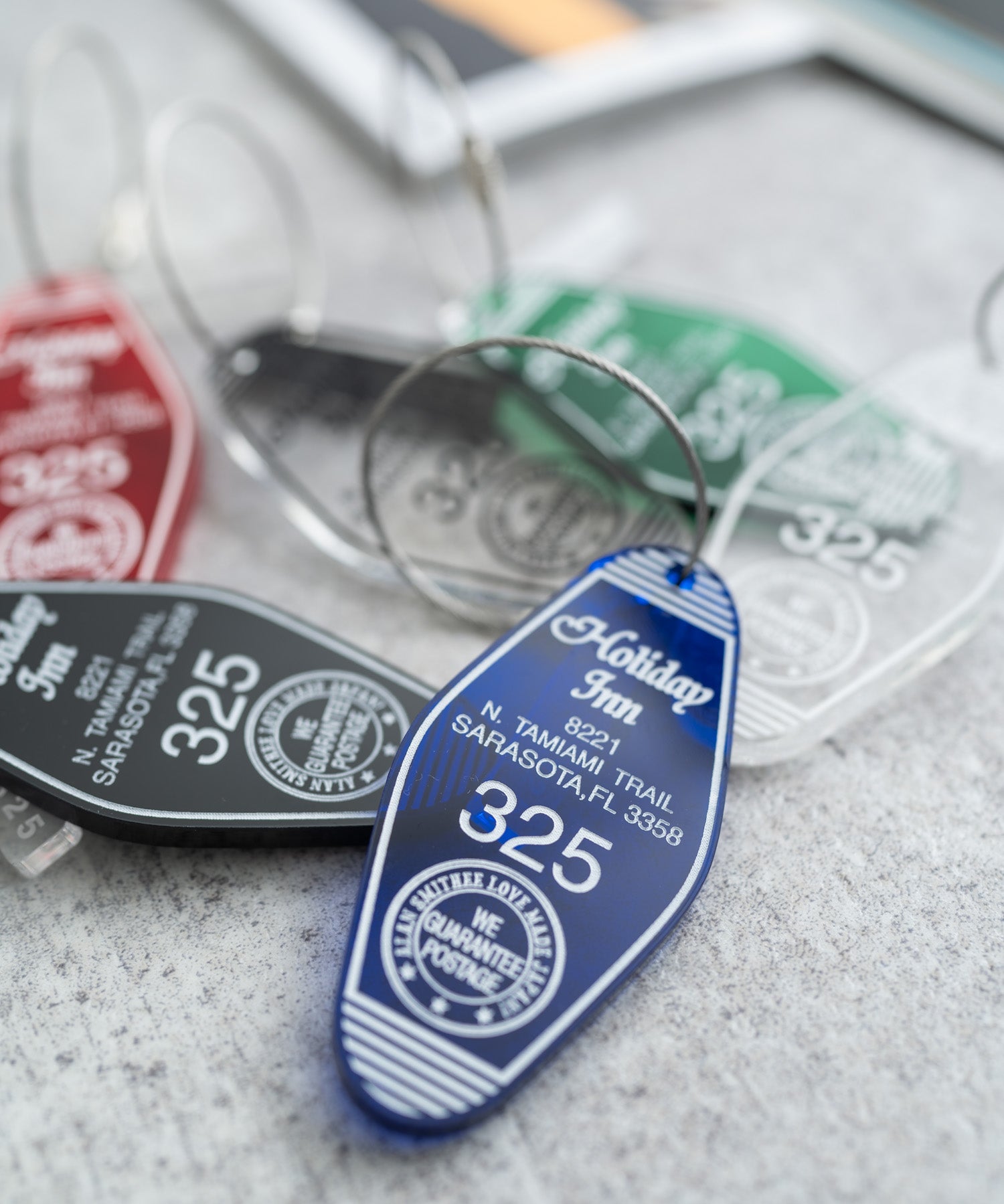 日本製 アクリルホテルキーリング ACRYLIC HOTEL KEY HOLDER(325) AW-1298-2 1938