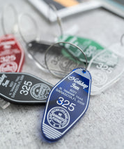 日本製 アクリルホテルキーリング ACRYLIC HOTEL KEY HOLDER(325) AW-1298-2 1938