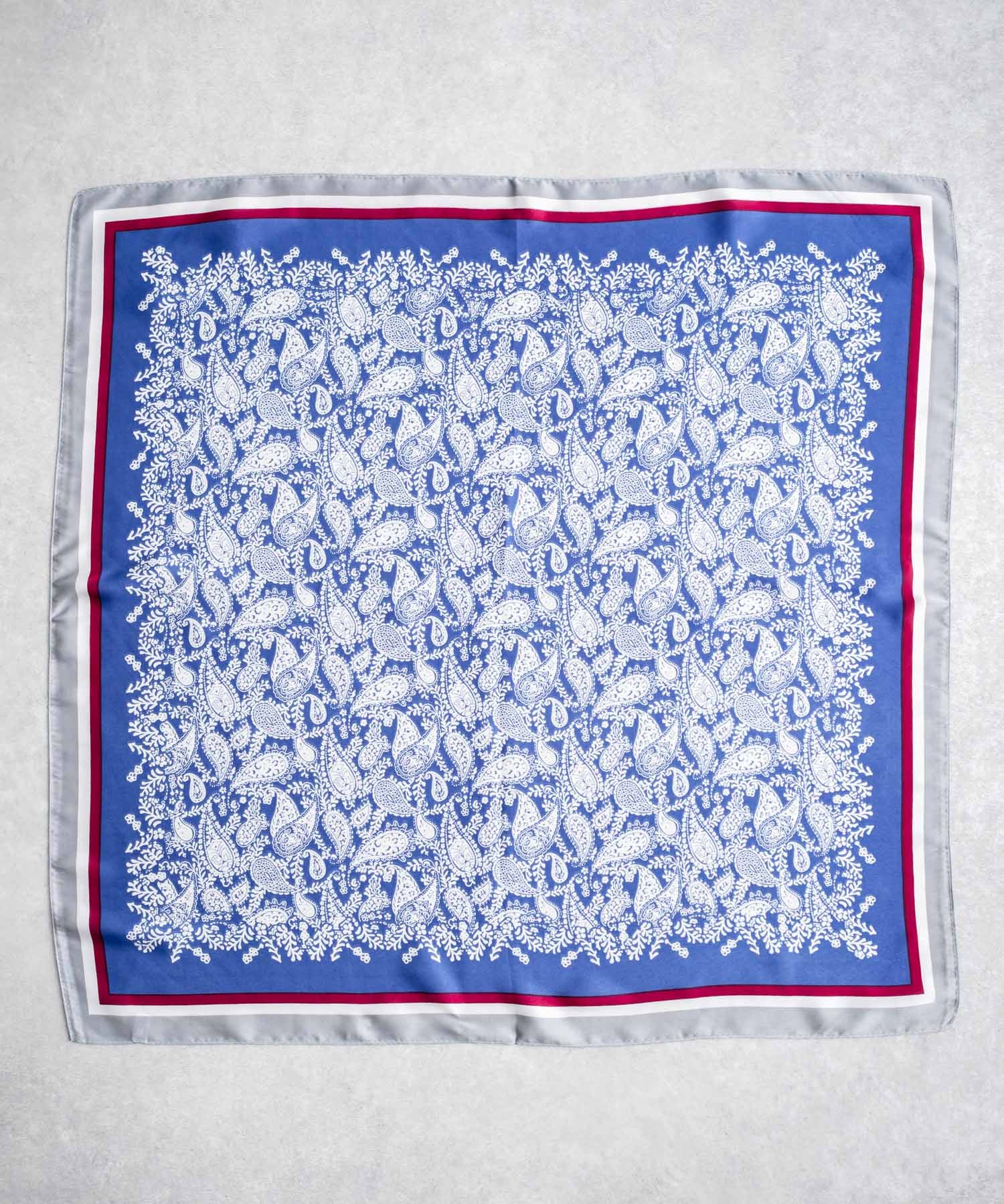 新色追加 スカーフリング付き 大判サイズ総柄スカーフ 12688