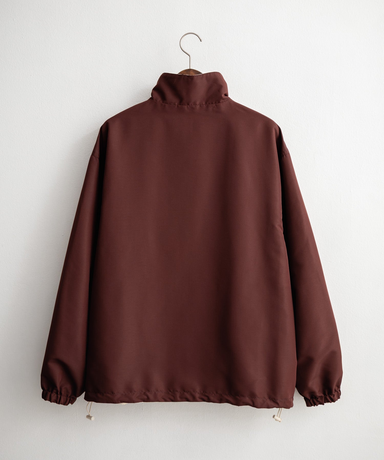 2WAYリバーシブル 両A面オーバーサイズワンポイントロゴ刺繍スタンドネックショートブルゾン 15477