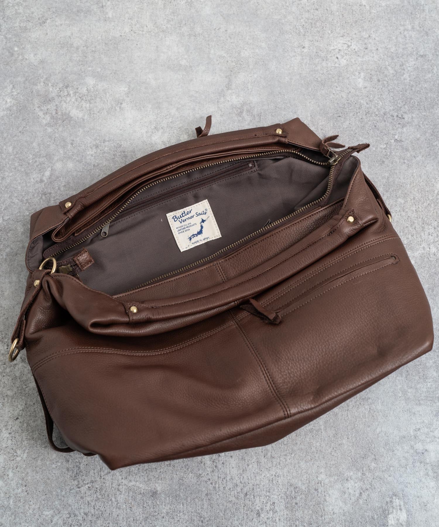 Butler Verner Sails バトラーバーナーセイルズ 日本製 国産オイルレザーエディターズショルダー2nd JA-2128 7834