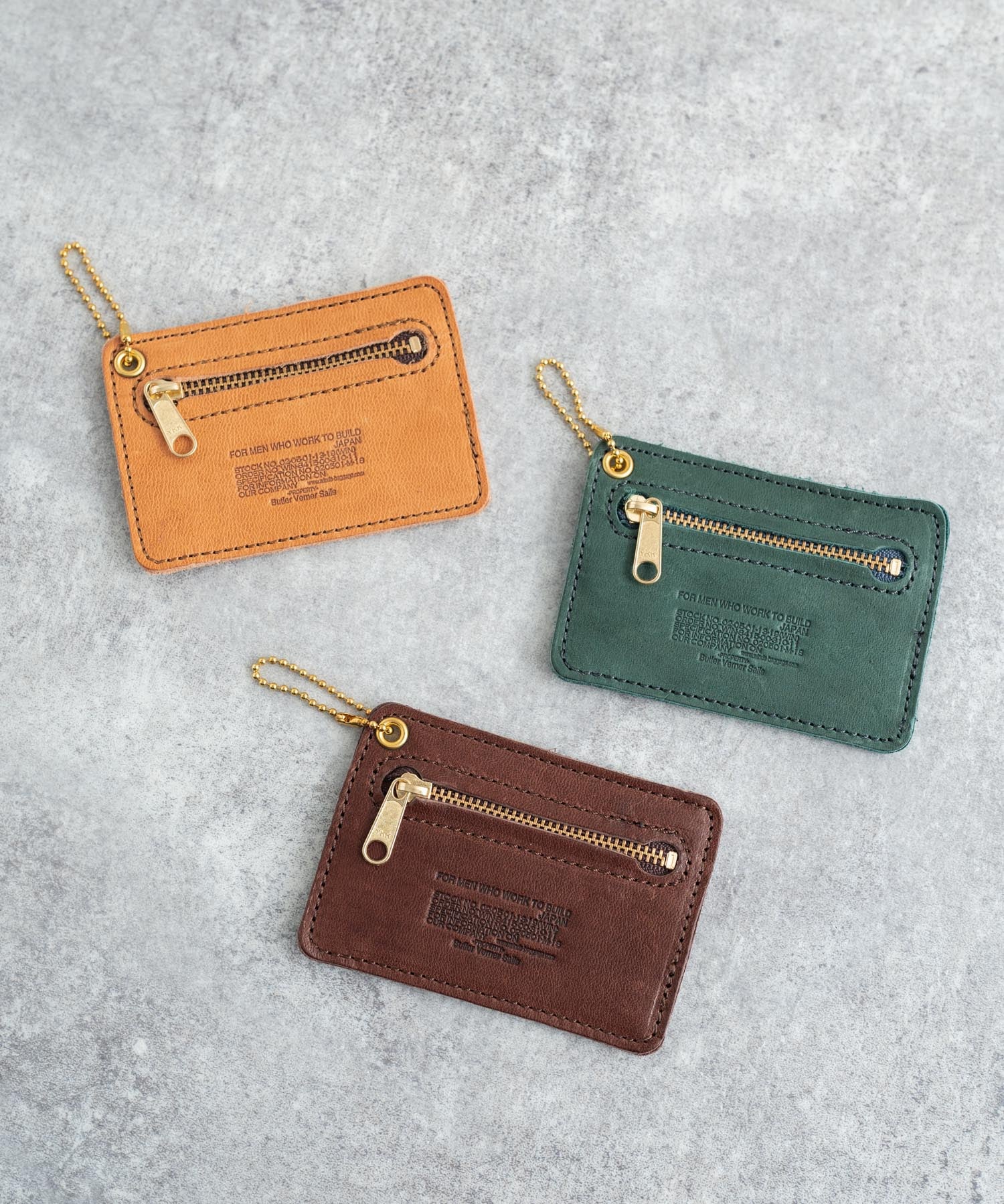 Butler Verner Sails バトラーバーナーセイルズ 日本製 ZIP付馬革パスケース JA-1182　11041