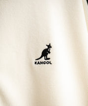 新色追加 KANGOL カンゴール 別注コラボオーバーサイズサイドラインワンポイントロゴ刺繍ハーフジップフリーストレーナー 13847
