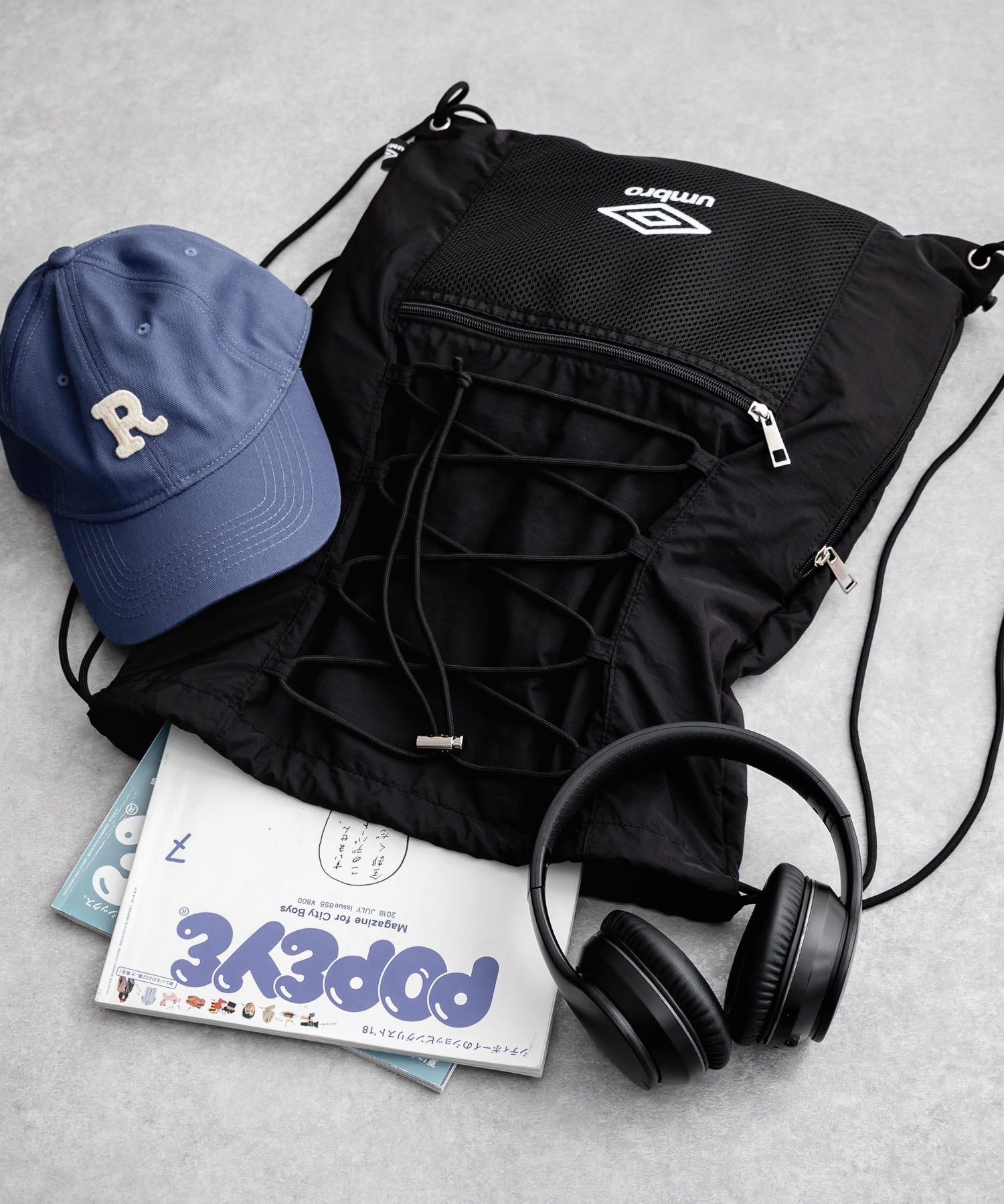 UMBRO 別注コラボ ドローコードワンポイントロゴナップサック 15350