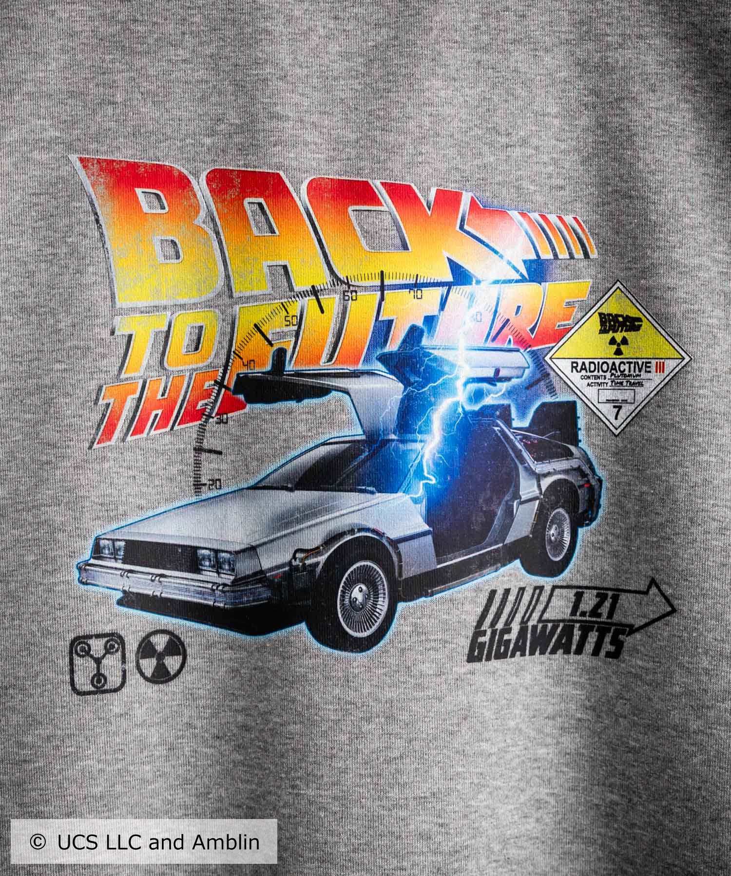 Universal City Studios LLC 別注コラボ オーバーサイズヴィンテージライクグラフィックプリント裏起毛スウェットトレーナー 15115