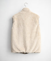 KRIFF MAYER クリフメイヤー 2WAYリバーシブル ひっくりスタンドネックボアベスト/ ワンポイントロゴ刺繍入りジップアップフリースベスト 2612800 16549