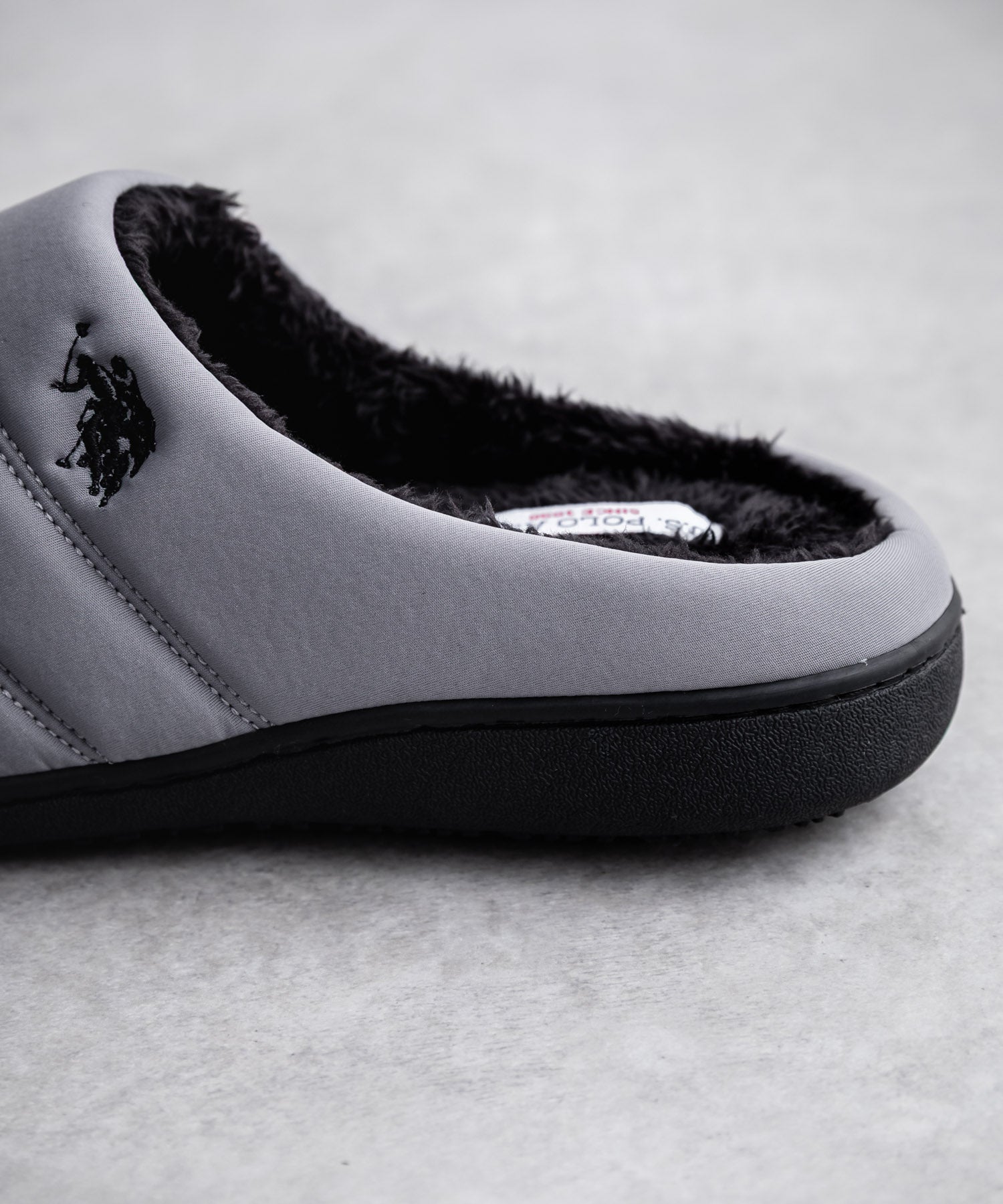 U.S. POLO ASSN. ユーエスポロアッスン 別注コラボ ワンポイントロゴ 無地/レオパード柄 ライニングボアモックシューズ 16102