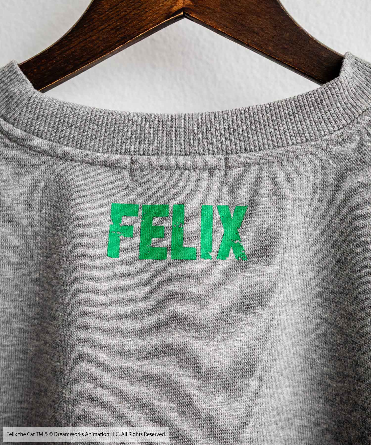 Casper/FELIX THE CAT 別注コラボ オーバーサイズヴィンテージライクグラフィックプリント裏起毛スウェットトレーナー 15116