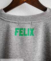 Casper/FELIX THE CAT 別注コラボ オーバーサイズヴィンテージライクグラフィックプリント裏起毛スウェットトレーナー 15116