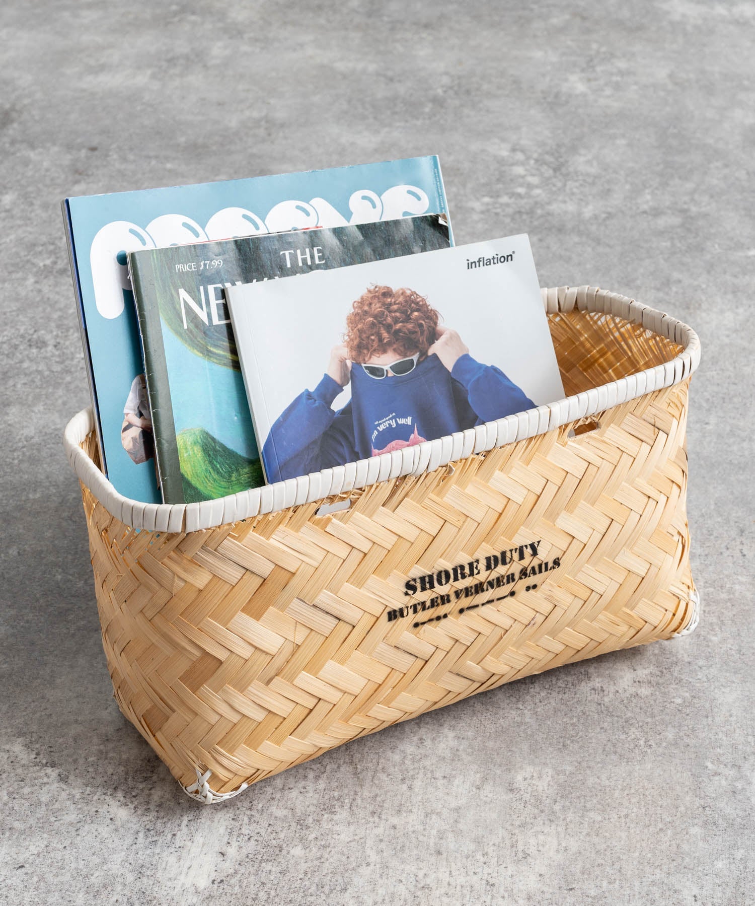 Butler Verner Sails バトラーバーナーセイルズ バンブー×本革マーケットバスケットSサイズ VR-2502 12336