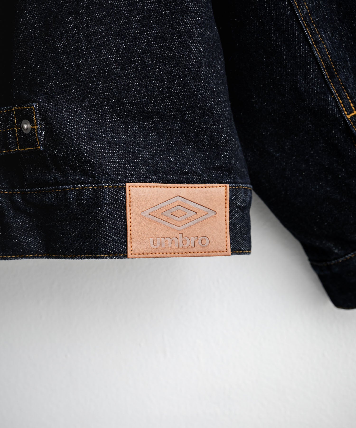 UMBRO アンブロ 別注コラボ オーバーサイズ1stタイプデニムジャケット/ワンポイントロゴ刺繍トラッカージャケット 16367