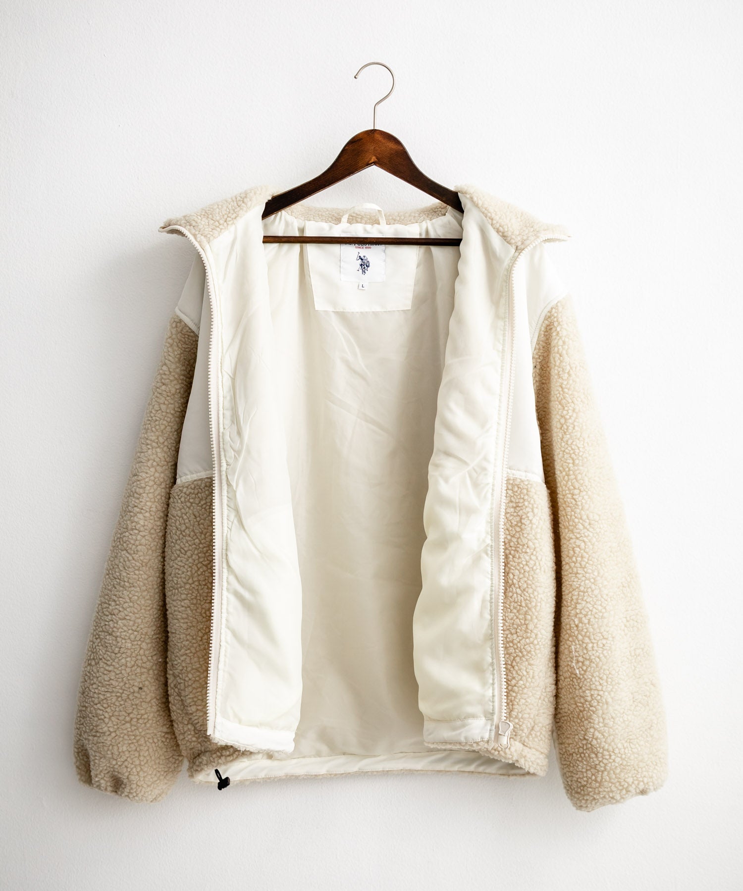 U.S. POLO ASSN. ユーエスポロアッスン BOA JACKET オーバーサイズワンポイントロゴ刺繍ボアジャケット 14865