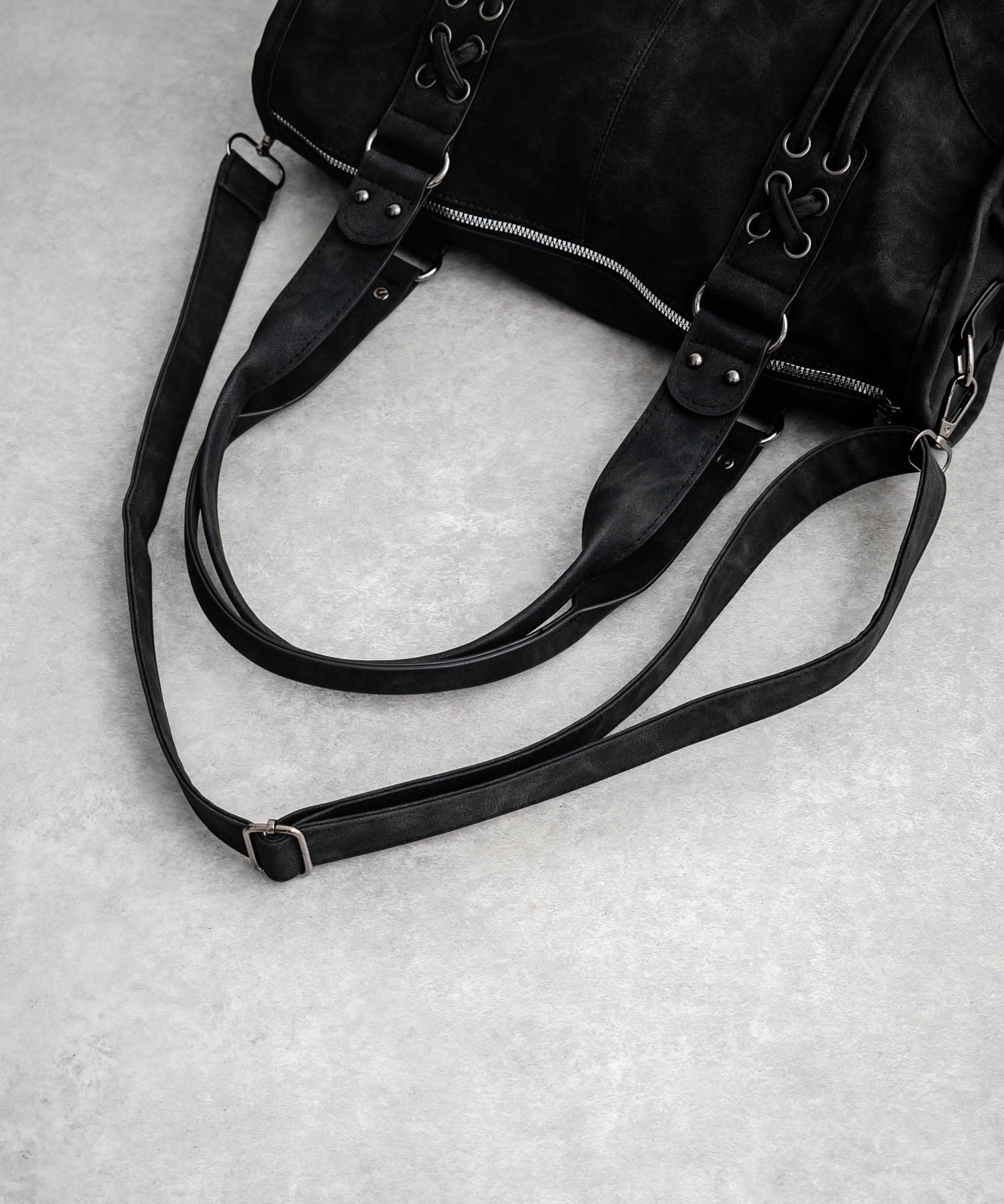 ヴィンテージ加工 PUレザー2WAYショルダーバッグ/ハンドバッグ 15509