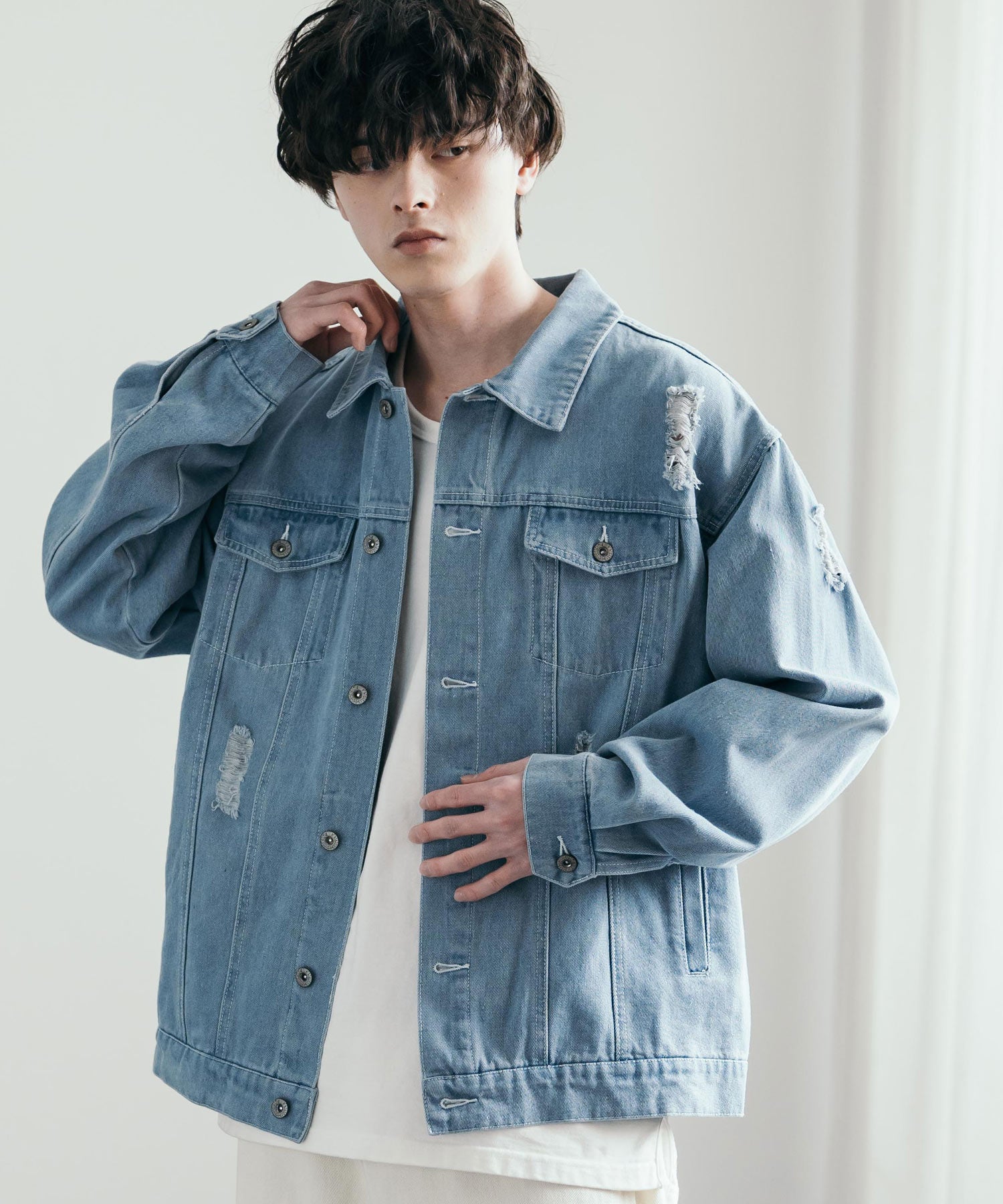 オーバーサイズダメージ加工デニムジャケット/Gジャン – Rocky Monroe