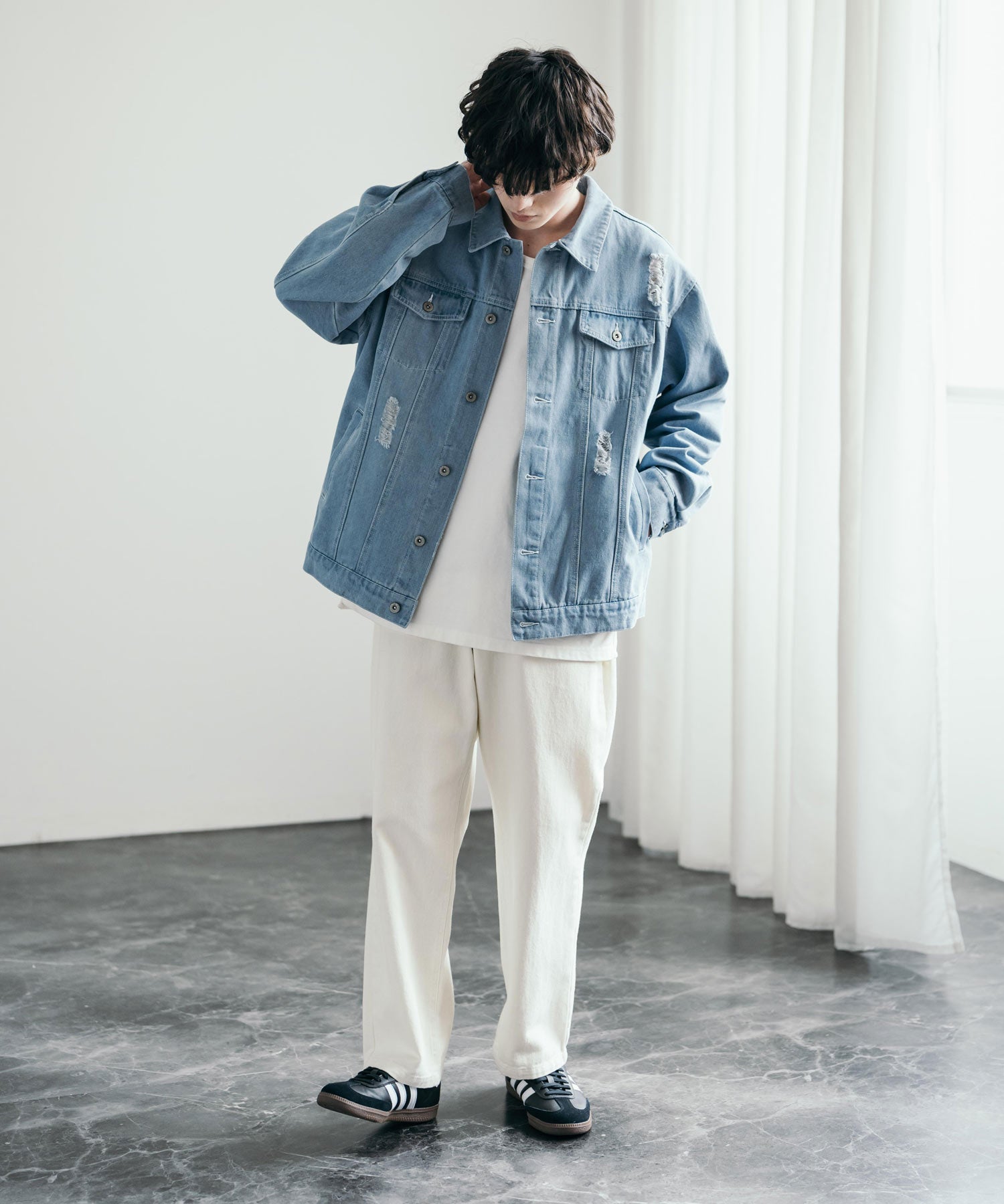 オーバーサイズダメージ加工デニムジャケット/Gジャン – Rocky Monroe