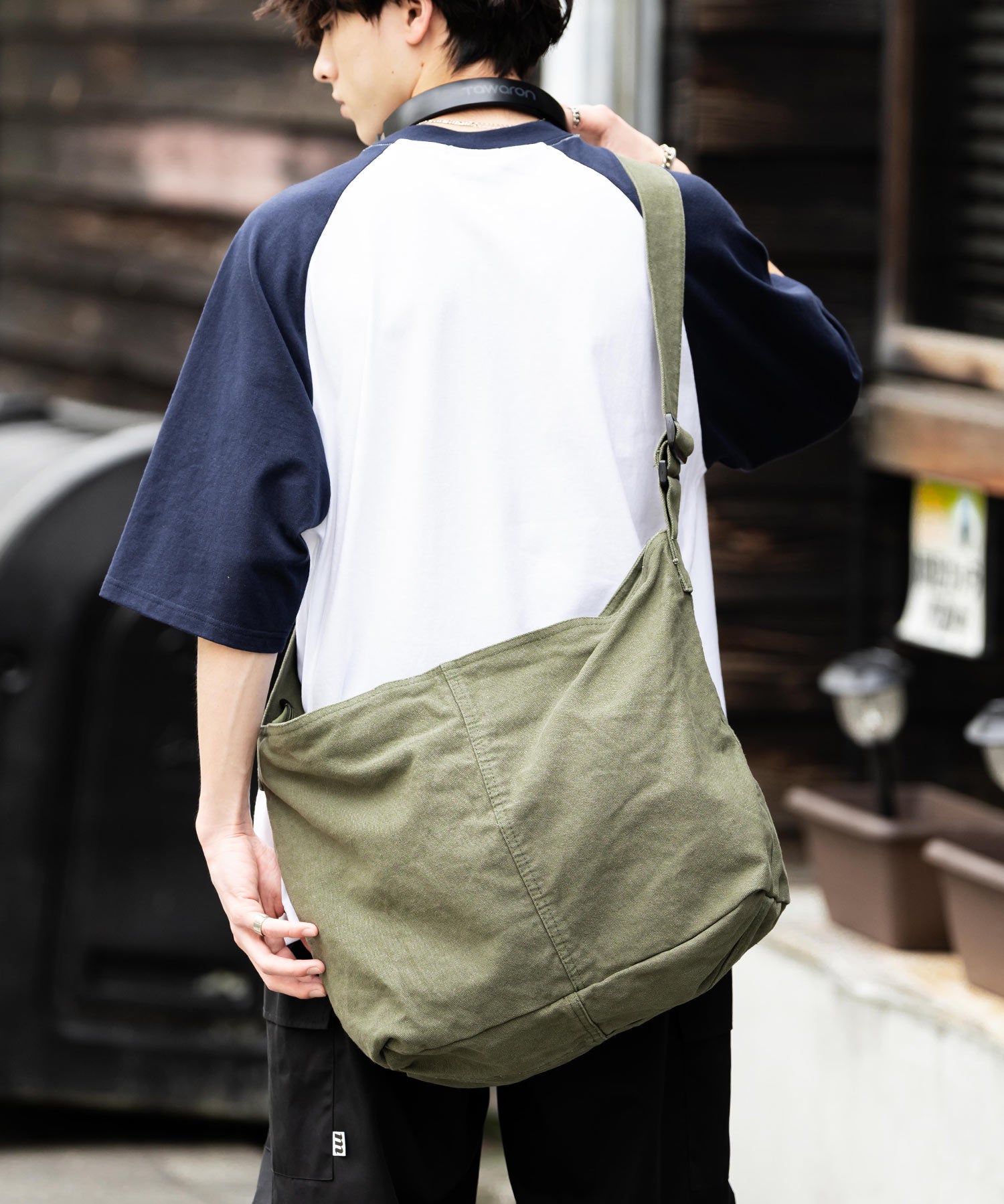 ビッグキャンバスショルダーバッグ 13629