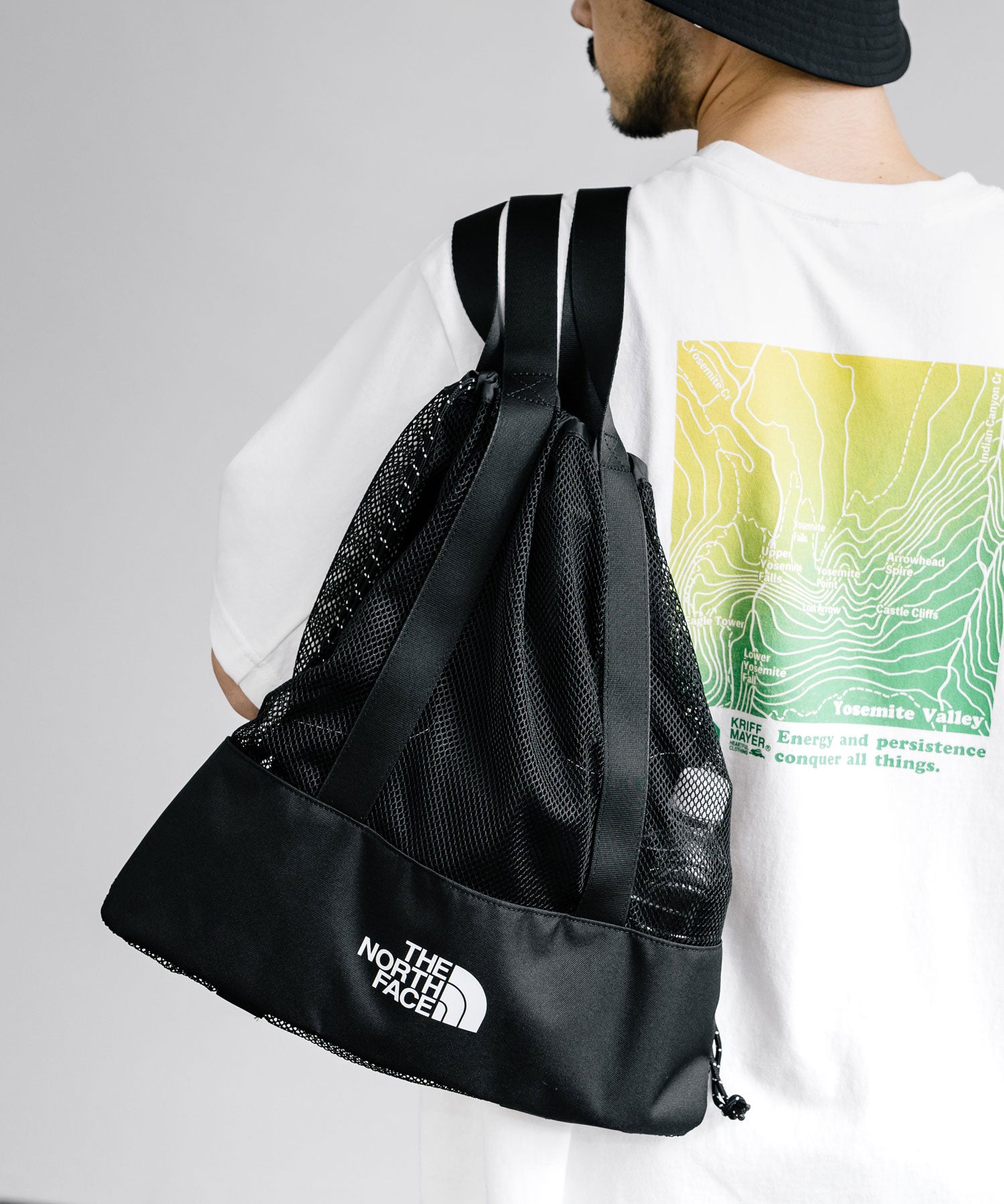 THE NORTH FACE WL MESH BAG/ノースフェイス ホワイトレーベル メッシュショルダーバッグ 巾着 韓国限定 13631