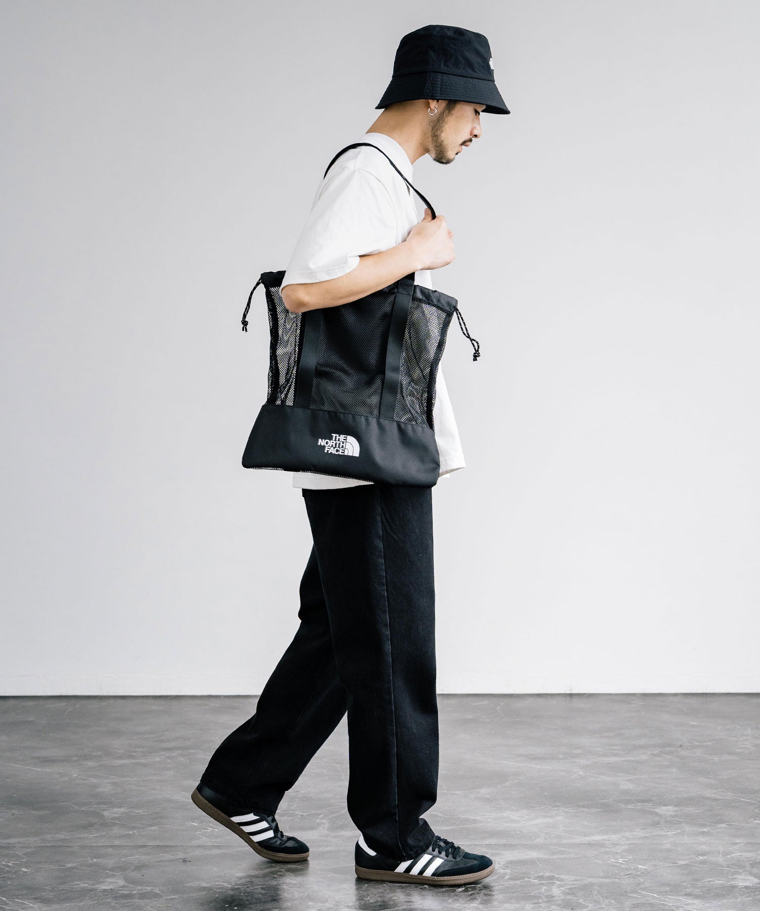 THE NORTH FACE WL MESH BAG/ノースフェイス ホワイトレーベル メッシュショルダーバッグ 巾着 韓国限定 13631