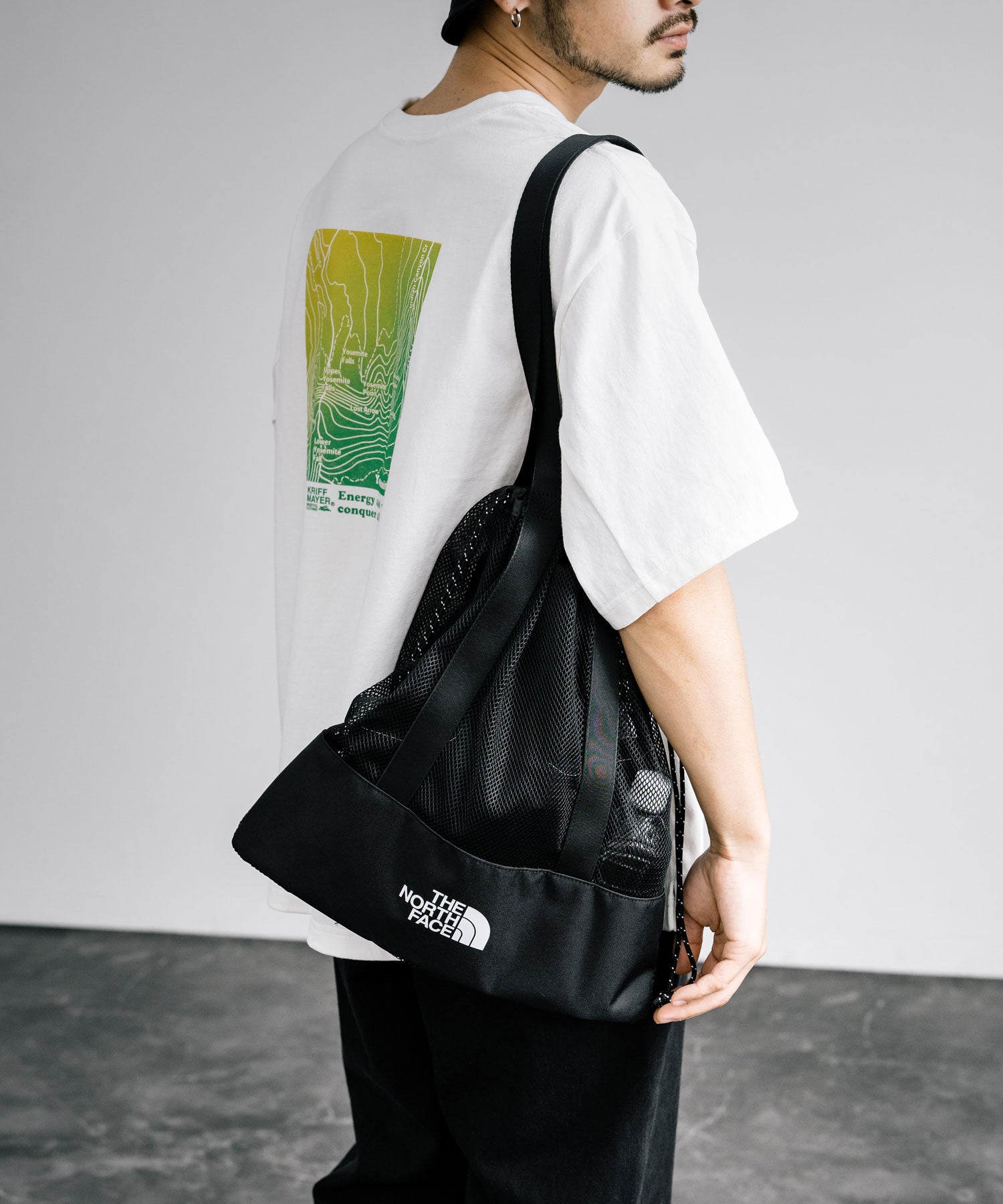 THE NORTH FACE WL MESH BAG/ノースフェイス ホワイトレーベル メッシュショルダーバッグ 巾着 韓国限定 13631
