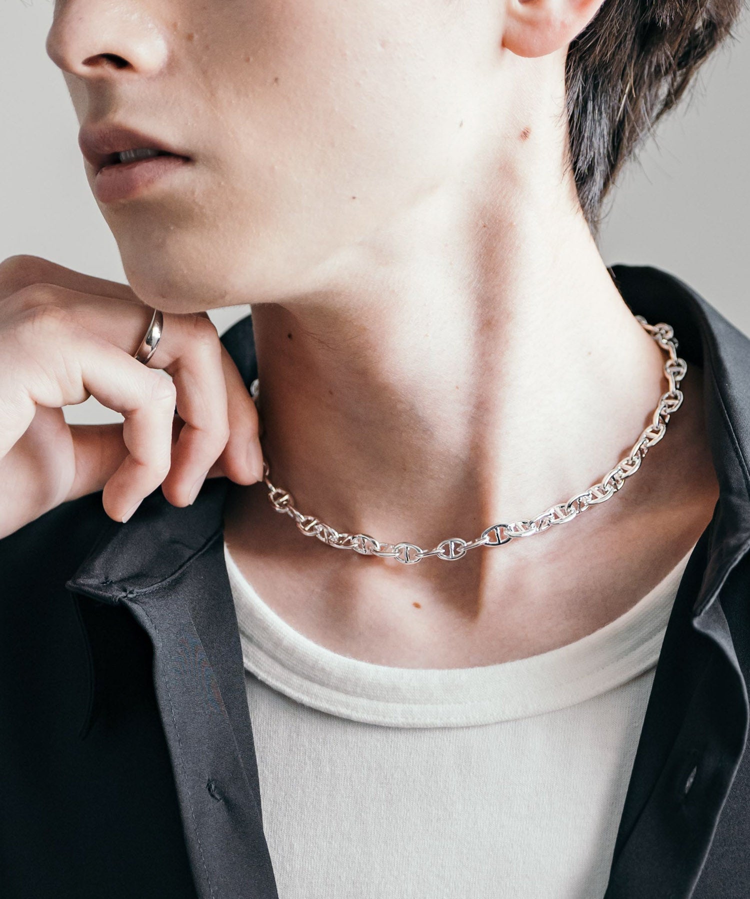 マリーナチェーンシルバーネックレス 13683