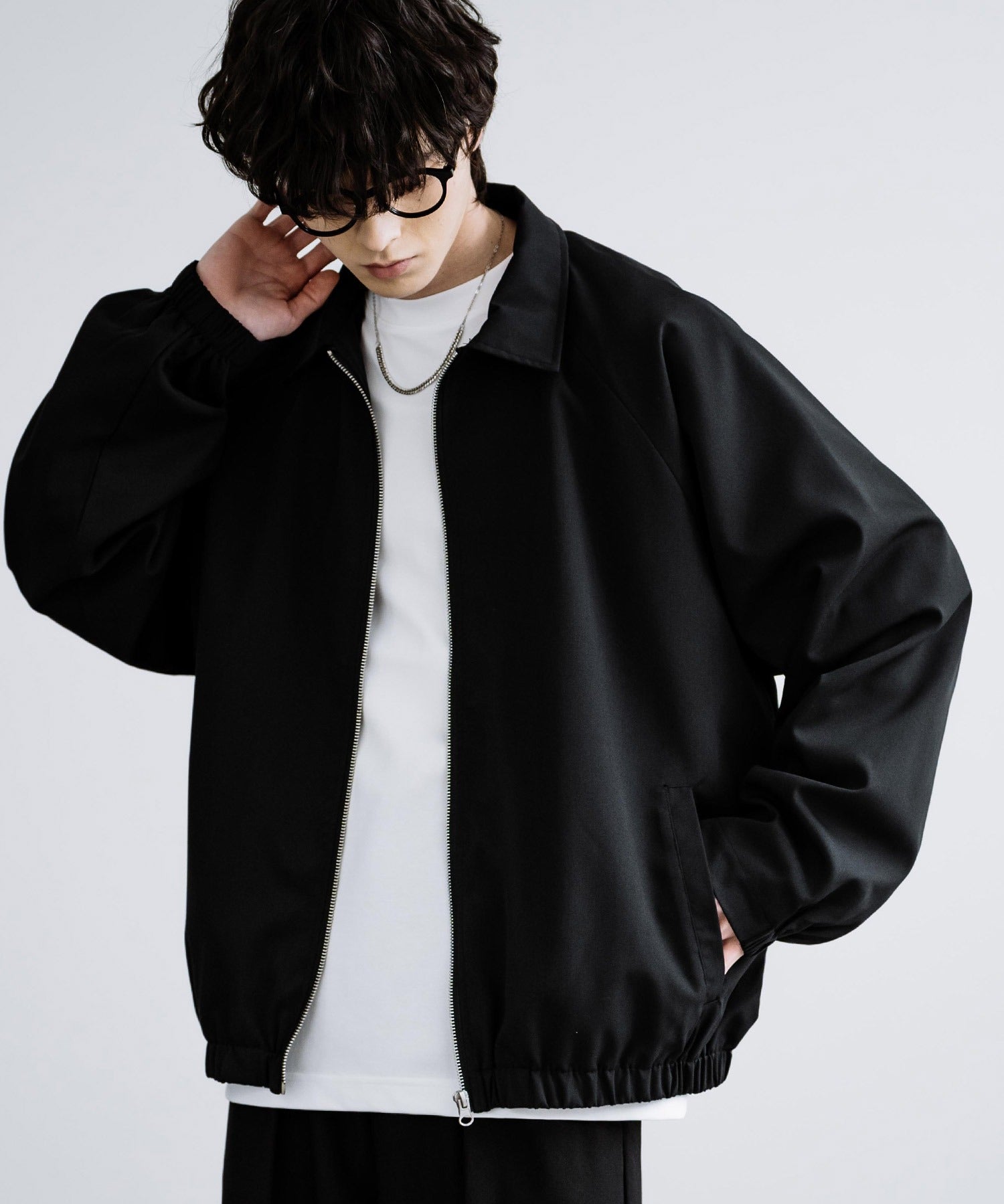 オーバーサイズドルマンスリーブショートブルゾン 13724