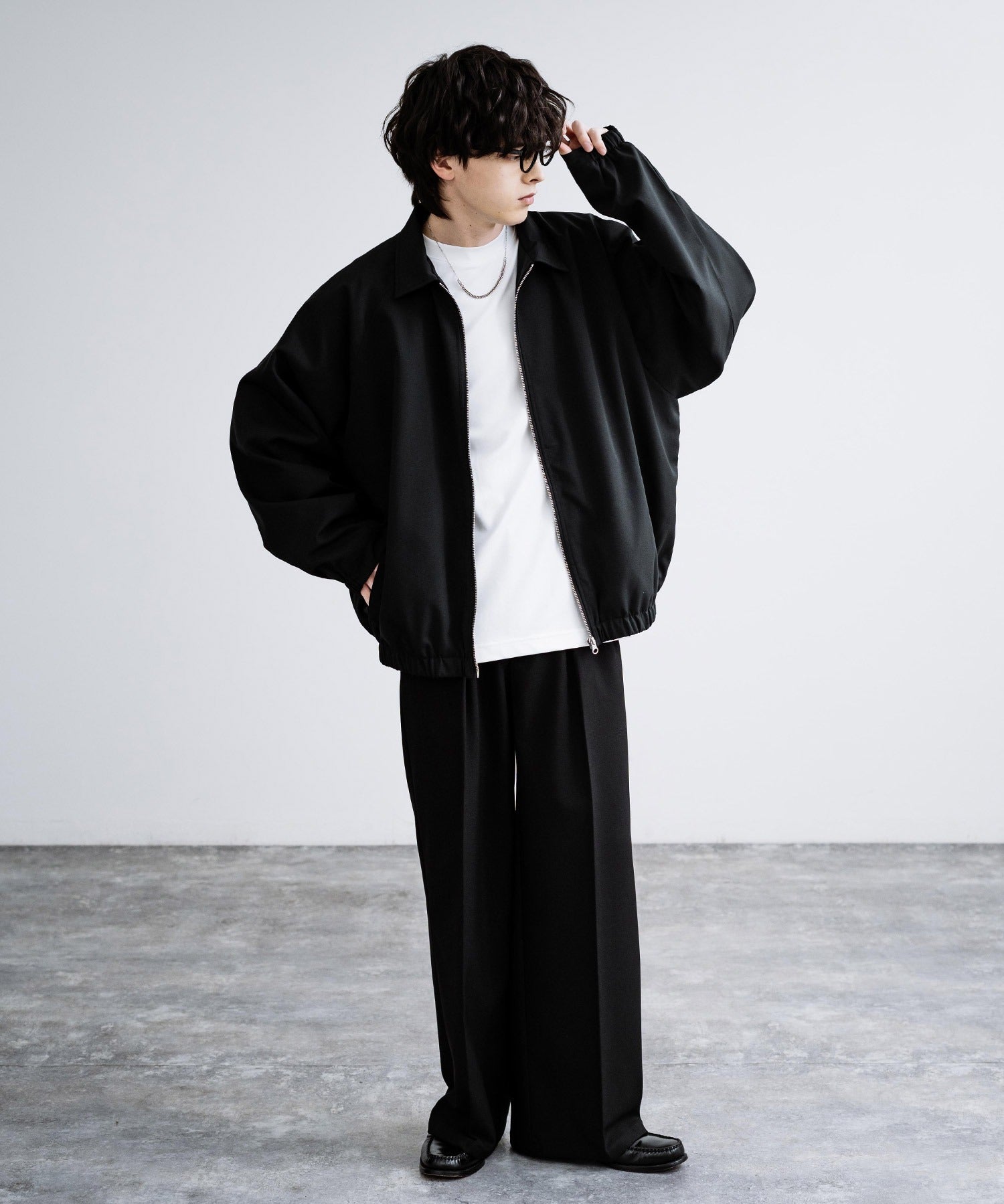 オーバーサイズドルマンスリーブショートブルゾン 13724