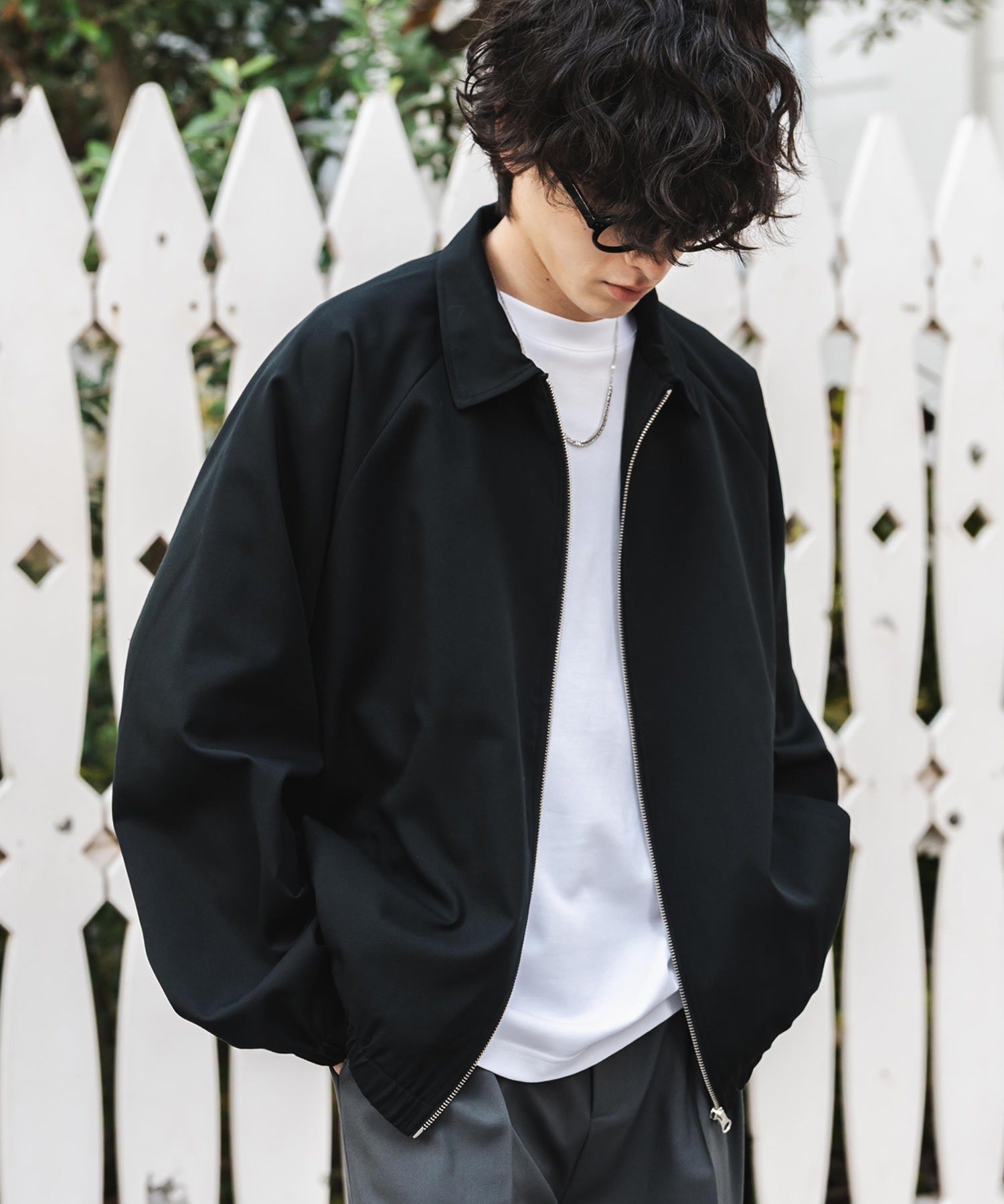 オーバーサイズドルマンスリーブショートブルゾン 13724