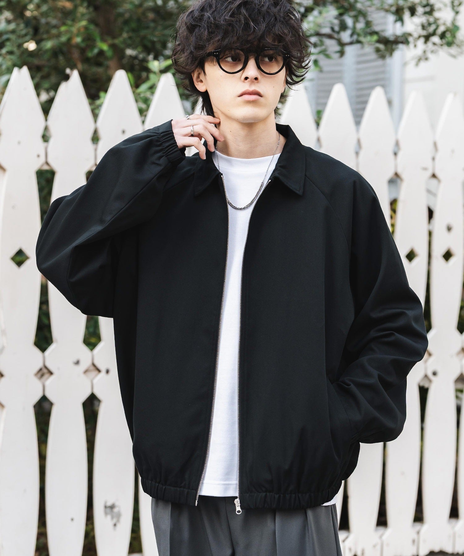 オーバーサイズドルマンスリーブショートブルゾン 13724