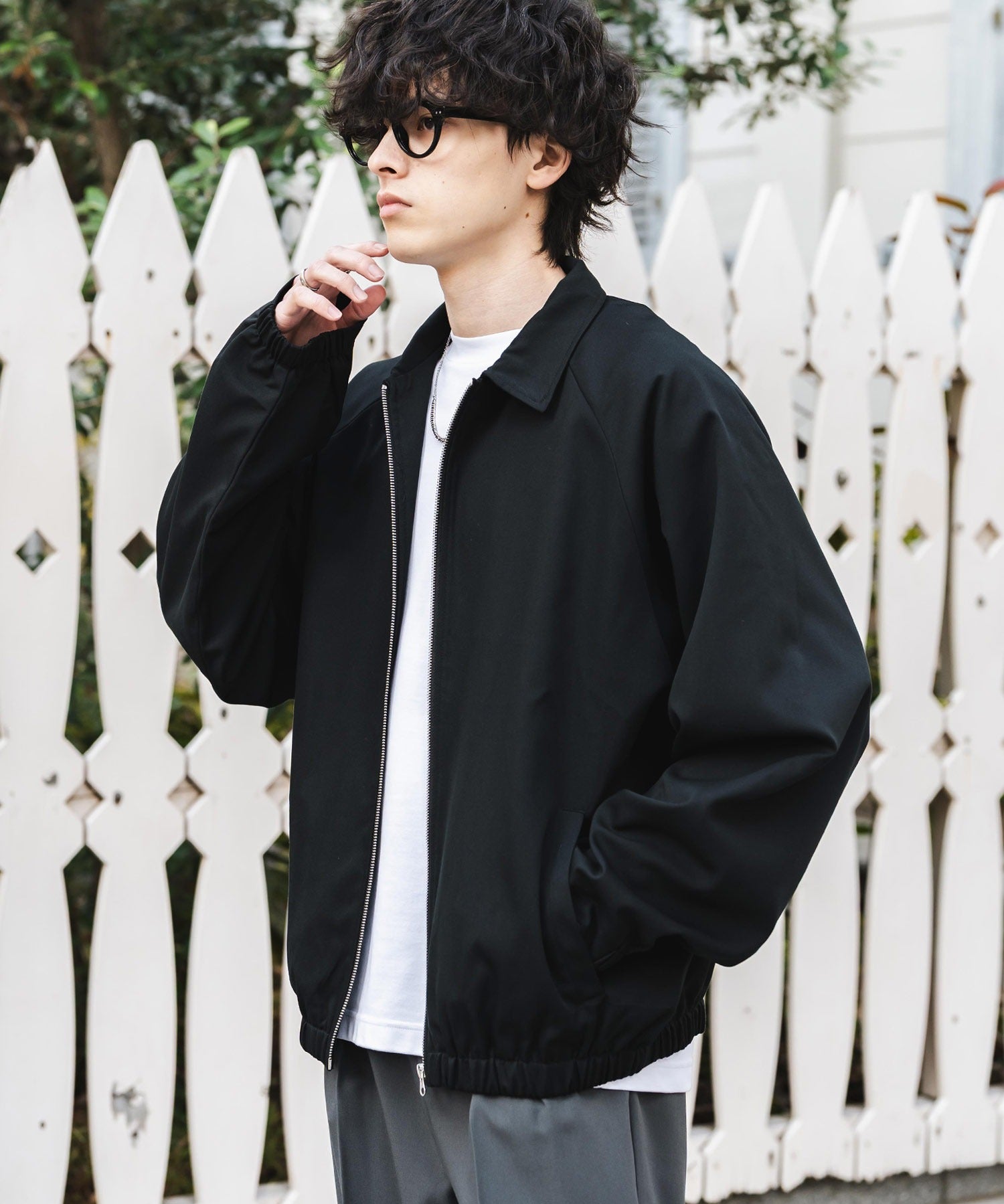 オーバーサイズドルマンスリーブショートブルゾン 13724